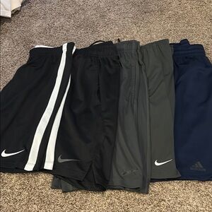 Nike and Adidas Athletic Shorts - Black, Gray, Navy